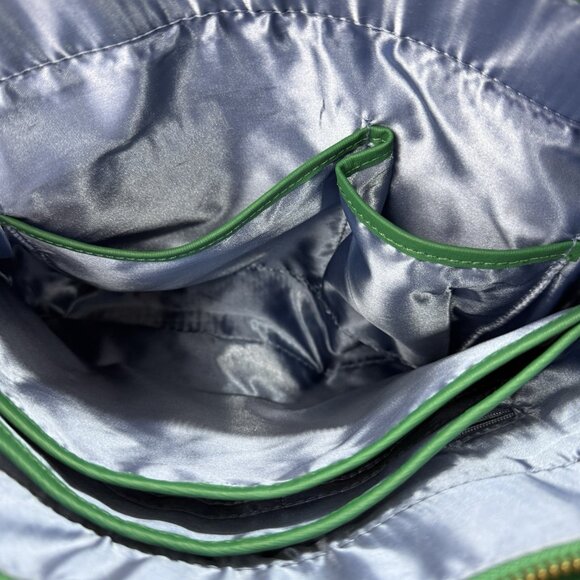 Joy & Iman Kelly Green Leather‎ Tote Bag Structured Satchel Purse Business Chic - Picture 15 of 16